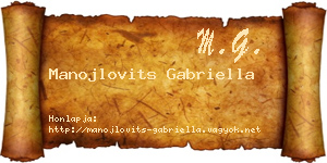 Manojlovits Gabriella névjegykártya